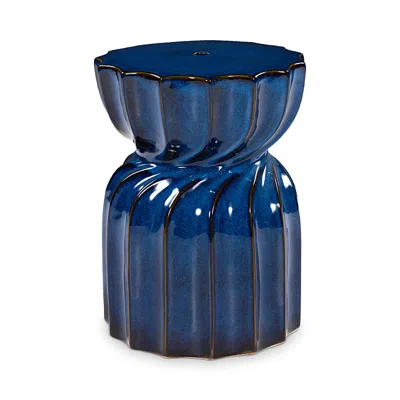 Livabliss Alexia Garden Stool In Blue