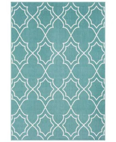 Livabliss Alfresco Alf 9653 Teal Area Rug Collection In Blue