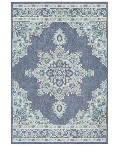 Livabliss Alfresco Alf-9670 Charcoal 6' X 9' Area Rug, Indoor/outdoor In Blue