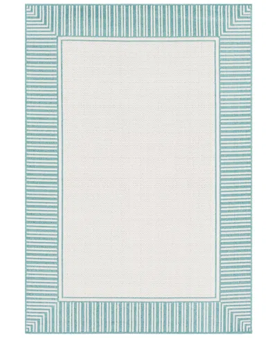 Livabliss Alfresco Alf-9680 Teal 5'3" X 7'6" Area Rug, Indoor/outdoor In Blue