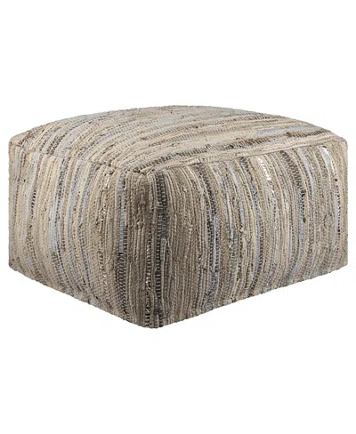 Livabliss Anthracite Pouf In Gray