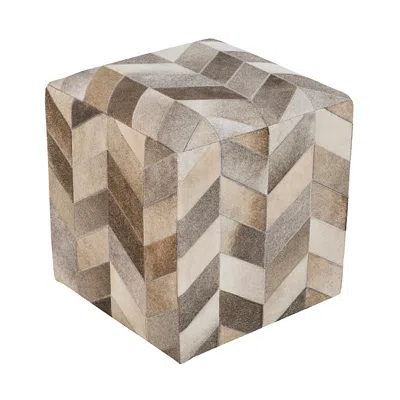 Livabliss Appalachian Ottoman In Brown