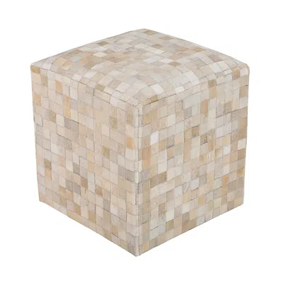 Livabliss Appalachian Ottoman In White