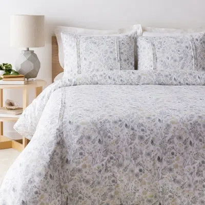 Livabliss Aria Duvet Cover In Dark Green,ivory,khaki,beige