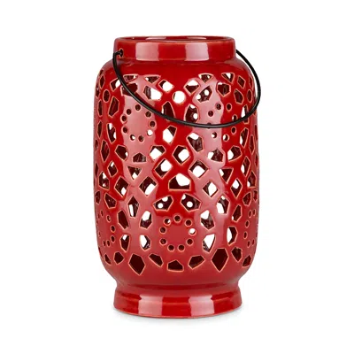 Livabliss Avery Lantern In Red
