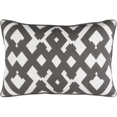 Livabliss Belford Linen Lumbar Pillow In Hot Pink,ivory,polyester