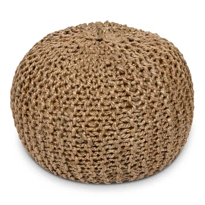 Livabliss Bermuda Pouf In Brown