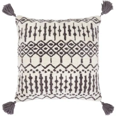 Livabliss Braith Square Pillow Cover In Pillow Cover Only - No Insert,beige,charcoal,cream