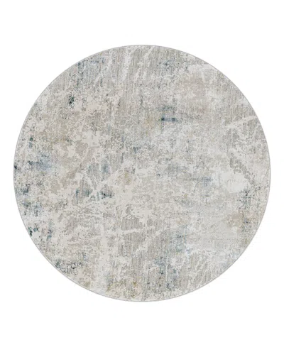 Livabliss Brunswick Bwk-2306 5'3" X 5'3" Round Area Rug In Gray