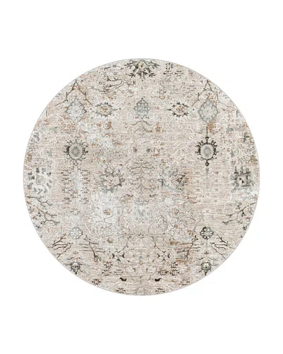 Livabliss Brunswick Bwk-2311 Round Area Rug, 7'10 X 7'10 In Brown