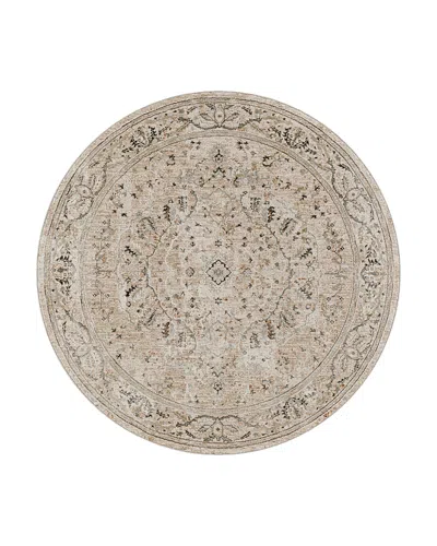 Livabliss Brunswick Bwk-2312 Round Area Rug, 6'7 X 6'7 In Gray