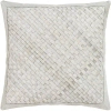 Livabliss Cesta Leather Throw Pillow In Polyester,polyfill,white
