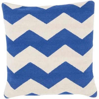 Livabliss Chic Cotton Throw Pillow In Blue