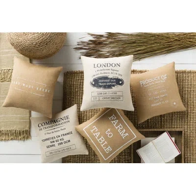 Livabliss Circa Throw Pillow In Pillow Cover Only - No Insert,cream,charcoal
