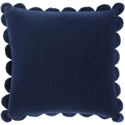 Livabliss Corduroy Quarters Accent Pillow In Blue,pillow Cover Only - No Insert