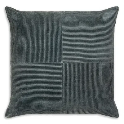 Livabliss Corduroy Quarters Decorative Pillow, 20l X 20w In Gray