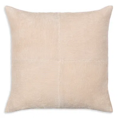 Livabliss Corduroy Quarters Decorative Pillow, 20l X 20w In Neutral