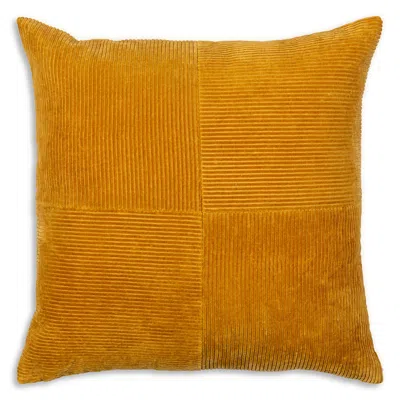 Livabliss Corduroy Quarters Decorative Pillow In Yellow