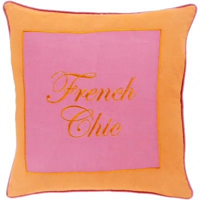 Livabliss Cornelius French Chic Throw Pillow In Bright Orange,bright Pink,pillow Cover Only - No Insert