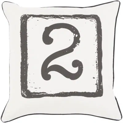 Livabliss Cotton Throw Pillow In Black,light Gray
