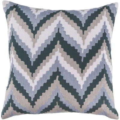Livabliss Cotton Throw Pillow In Blue\brown,pillow Cover Only - No Insert