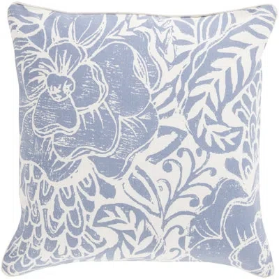Livabliss Cotton Throw Pillow In Blue,polyester
