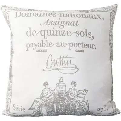 Livabliss Cotton Throw Pillow In Pewter,papyrus