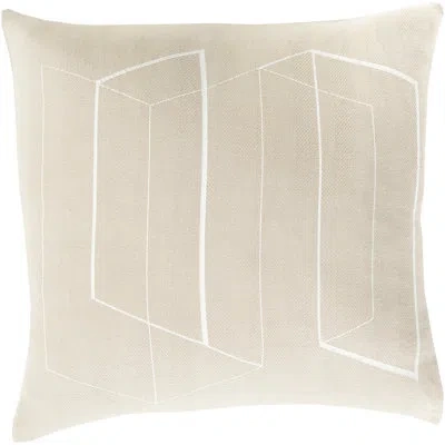 Livabliss Cotton Throw Pillow In Tan