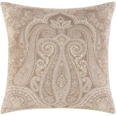 Livabliss Damask Square Pillow Cover In Camel,khaki