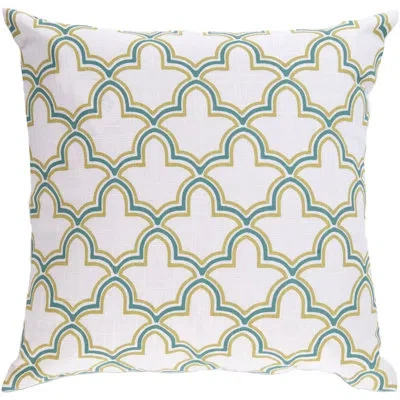 Livabliss Dazzling Decorative Throw Pillow In Fern Green,sea Green,peach Cream,pillow Cover Only - No Insert