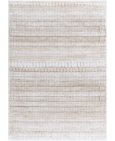 Livabliss Delight Shag Del-2302 5'3"x7' Area Rug In Brown,bone