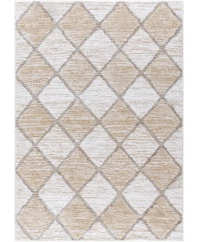 Livabliss Delight Shag Del-2306 5'3"x7' Area Rug In Brown,bone