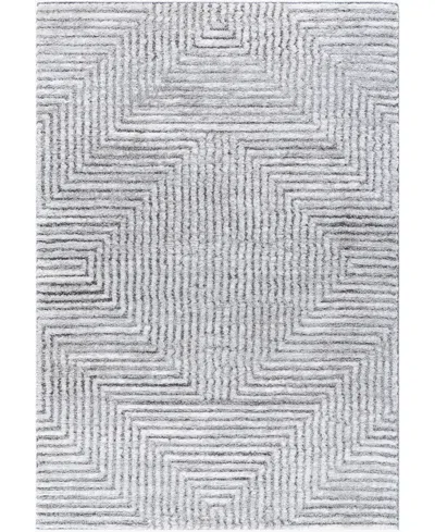 Livabliss Delight Shag Del-2309 5'3"x7' Area Rug In Gray,black