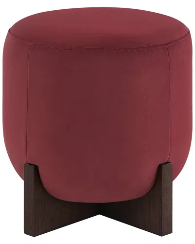 Livabliss Denise Ottoman In Burgundy