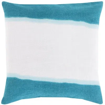 Livabliss Double Dip Linen Pillow Cover In Teal