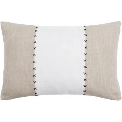 Livabliss Embroidered Cotton Throw Pillow In Down