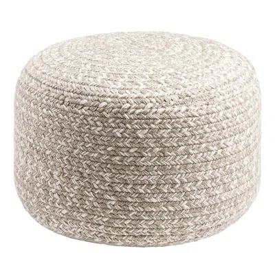 Livabliss Entwined Pouf In Brown