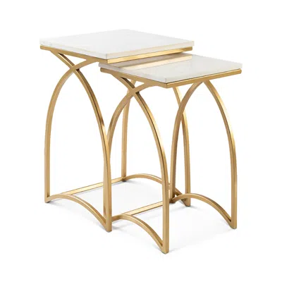 Livabliss Evana End Table, Set Of 2 In Gold