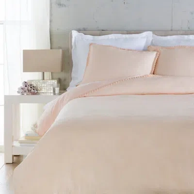 Livabliss Evelyn 100% Linen Envelope Sham In Pink