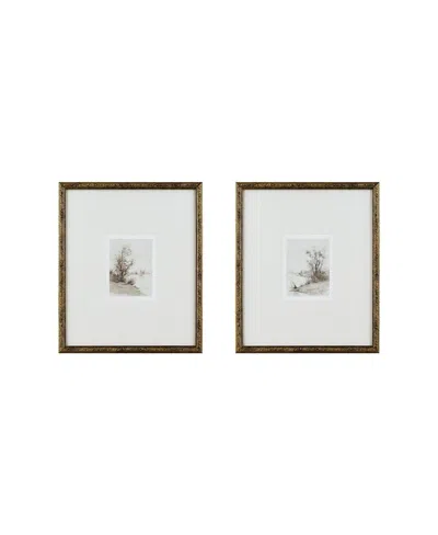 Livabliss Evening Framed Art, Set Of 2 In Brown