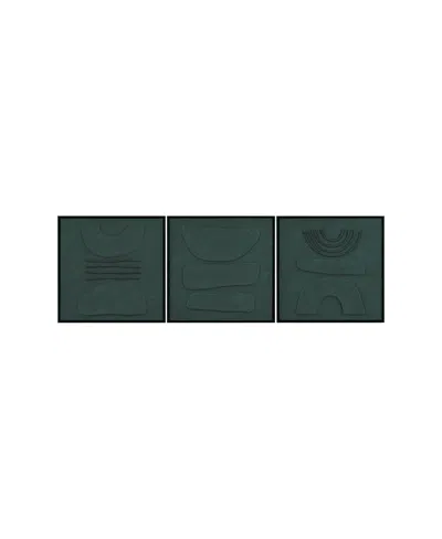 Livabliss Exploration Framed Art, Set Of 3 In Green