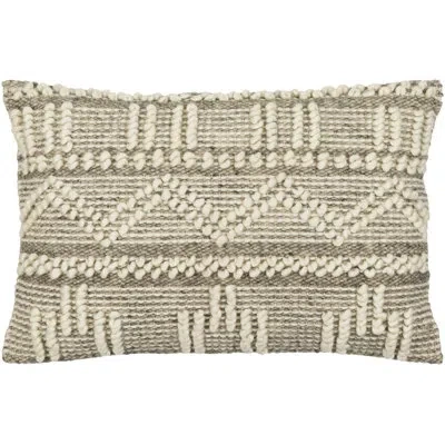 Livabliss Faroe Wool Blend Lumbar Rectangular Pillow Cover In Multi