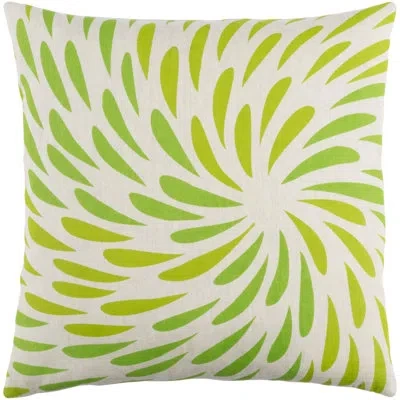 Livabliss Flying Colors Eye Of The Storm Throw Pillow In Grass Green,lime,khaki