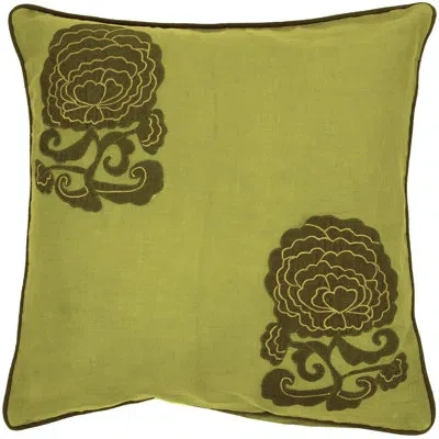 Livabliss Fringed Cotton Throw Pillow In Polyester