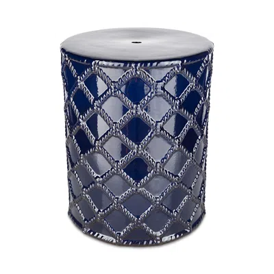 Livabliss Gaylor Garden Stool In Blue