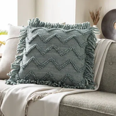 Livabliss Global 0.2'' Throw Pillow Cover In Aqua,beige
