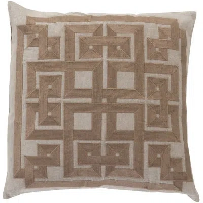 Livabliss Gramercy Linen Pillow Cover In Gray\brown