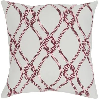Livabliss Haylard Cotton Indoor Geometric Square Throw Pillow Cover In Bright Red,pillow Cover Only - No Insert