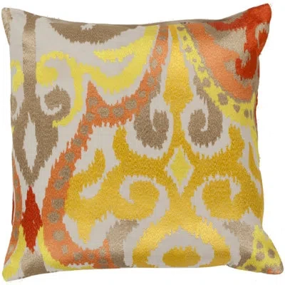Livabliss Ikat Throw Pillow In Espresso,silver Blue,polyester
