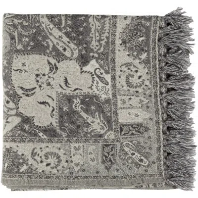 Livabliss Indira Wool Throw In Gray